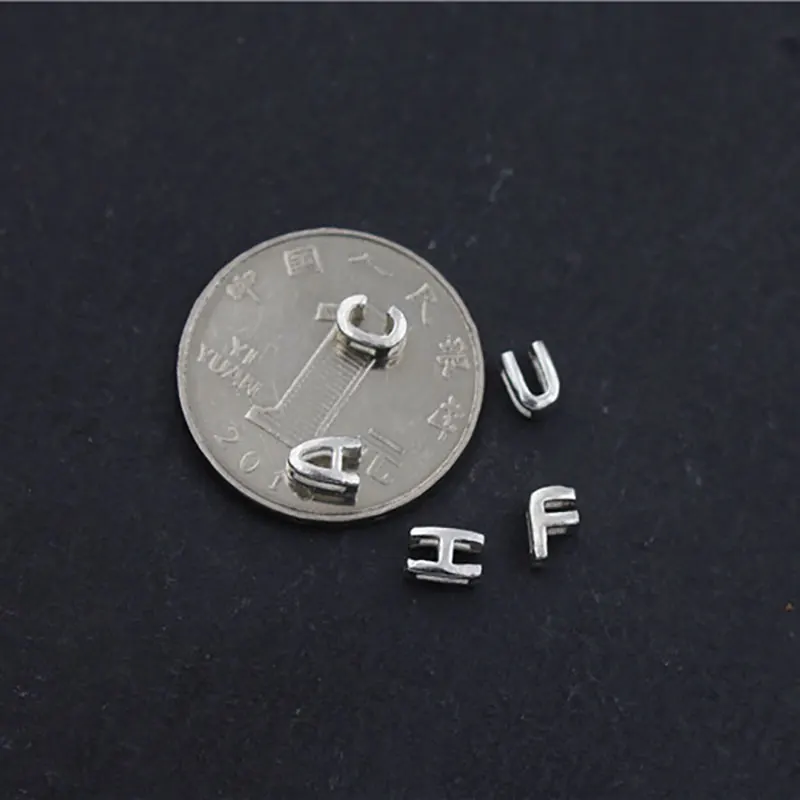 Anenjery 925 пробы серебро A~ Z начальные буквы в форме сердца Подвески DIY использовать для цепи ожерелье S-P363