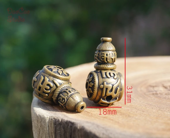 Бусины из меди с вырезанными словами бронзовые 10/14/18 мм бусины в виде гуру