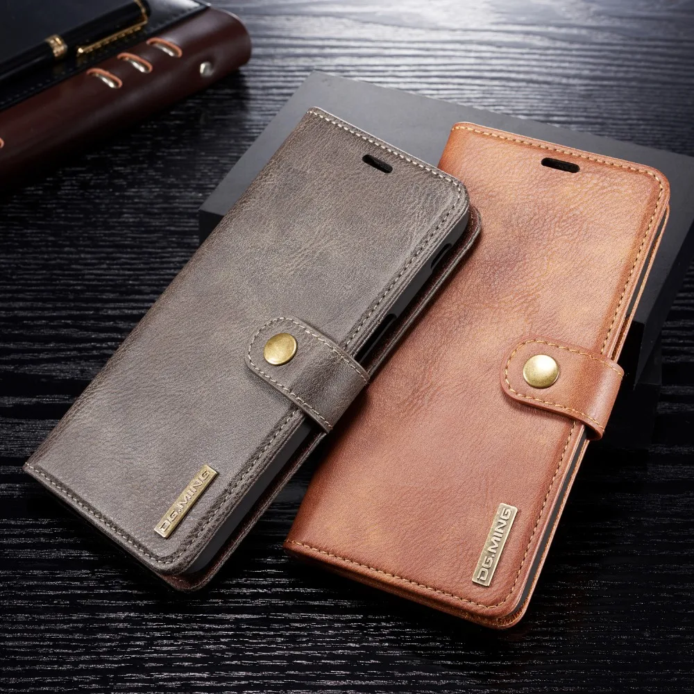 Чехол бумажник из поликарбоната с магнитной застежкой для Samsung Galaxy J4 + J6 Plus Prime 2018