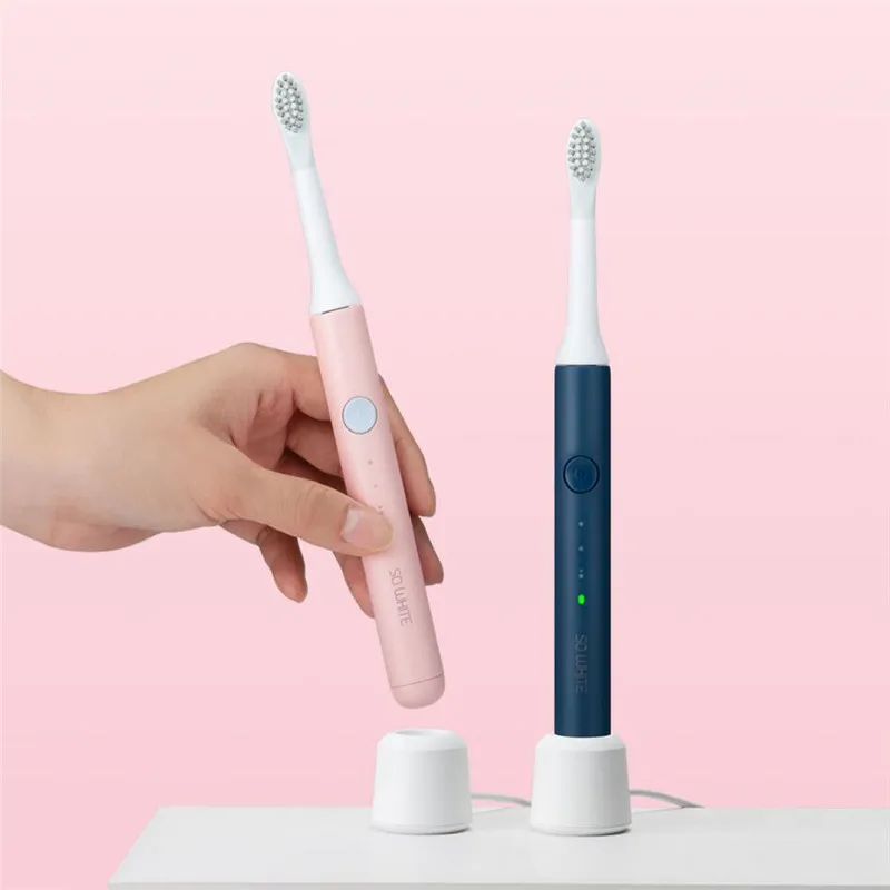 Xiaomi Mijia так белый Ультразвуковая электрическая зубная щетка для Зубная щётка Портативный IPX7 Водонепроницаемый средство для нежной глубокой чистки Индуктивный Перезаряжаемые Беспроводной электрическая зубная щетка