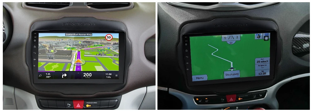 Sinosmart Android 8,1 автомобильный радиоприемник с навигацией GPS для Jeep Renegade 2din 2.5D ips/QLED экран