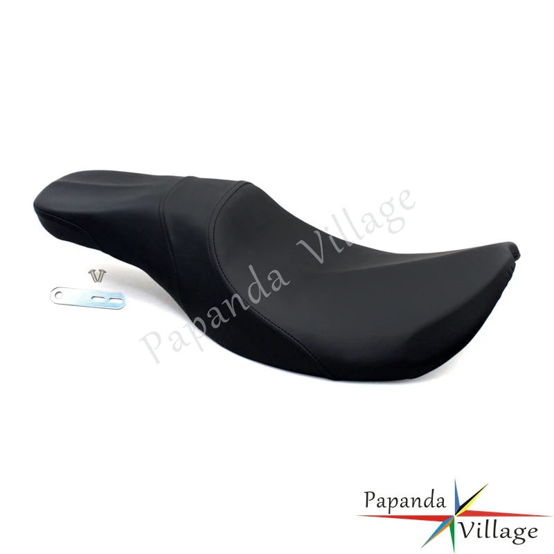 Гладкие чехлы для сидений двух человек черные Harley Touring