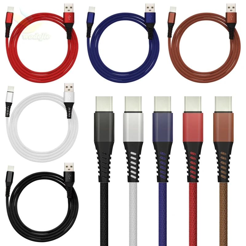 Кабель USB Type C 2 0 3 1 противоударный шнур для быстрой зарядки и передачи данных
