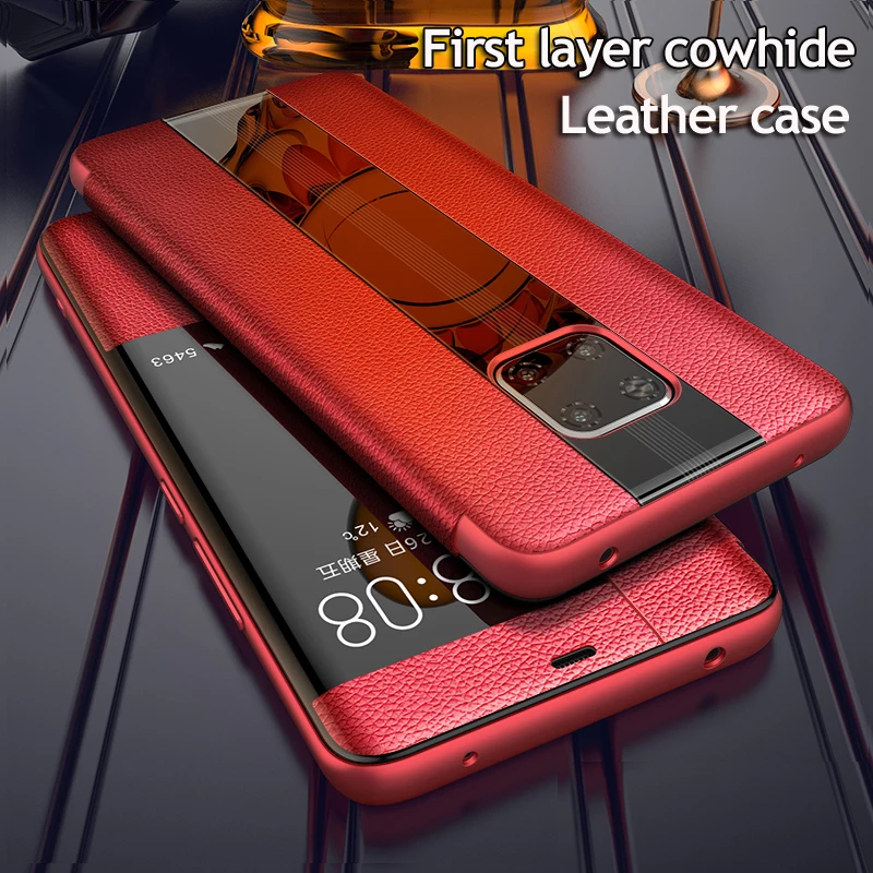 Mate 30 Роскошный чехол из натуральной кожи для huawei mate 20 pro чехол mate 20RS кожаный флип-чехол для huawei mate 20 X защитная крышка