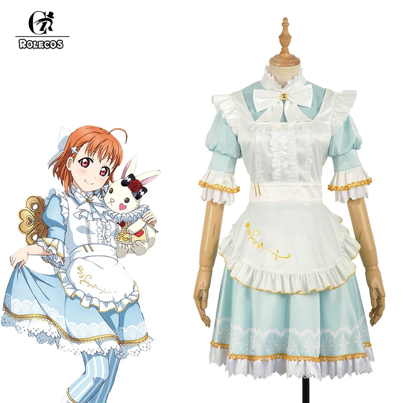 ROLECOS LoveLive Sunshine Косплей Костюм охара Мари Lovelive Элис костюм горничной Dia Chika You kanan