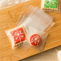 wholesale 1000pcs mini single cookie bagself adhesive seal bakery gift biscuits cello package bagplastic packing bag