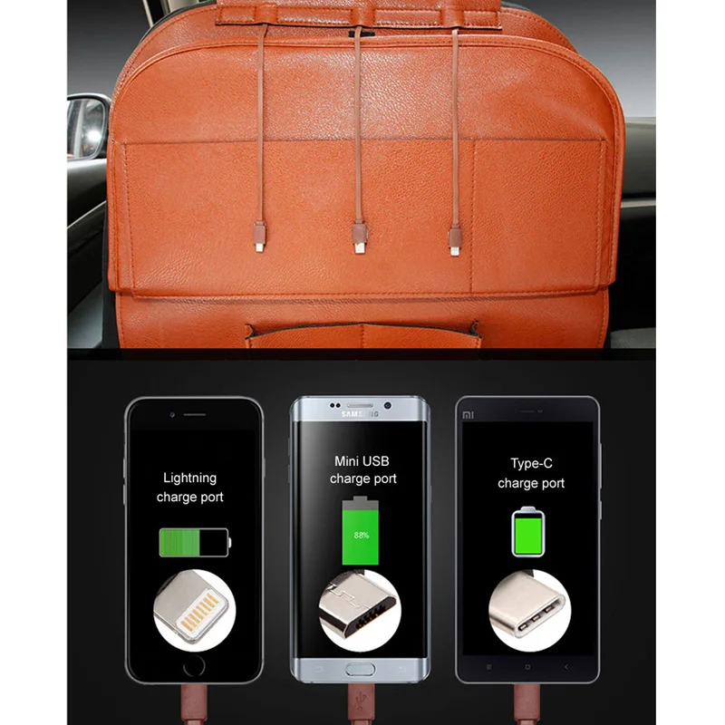 Заднем сиденье автомобиля сумка для хранения Организатор путешествий Box карман