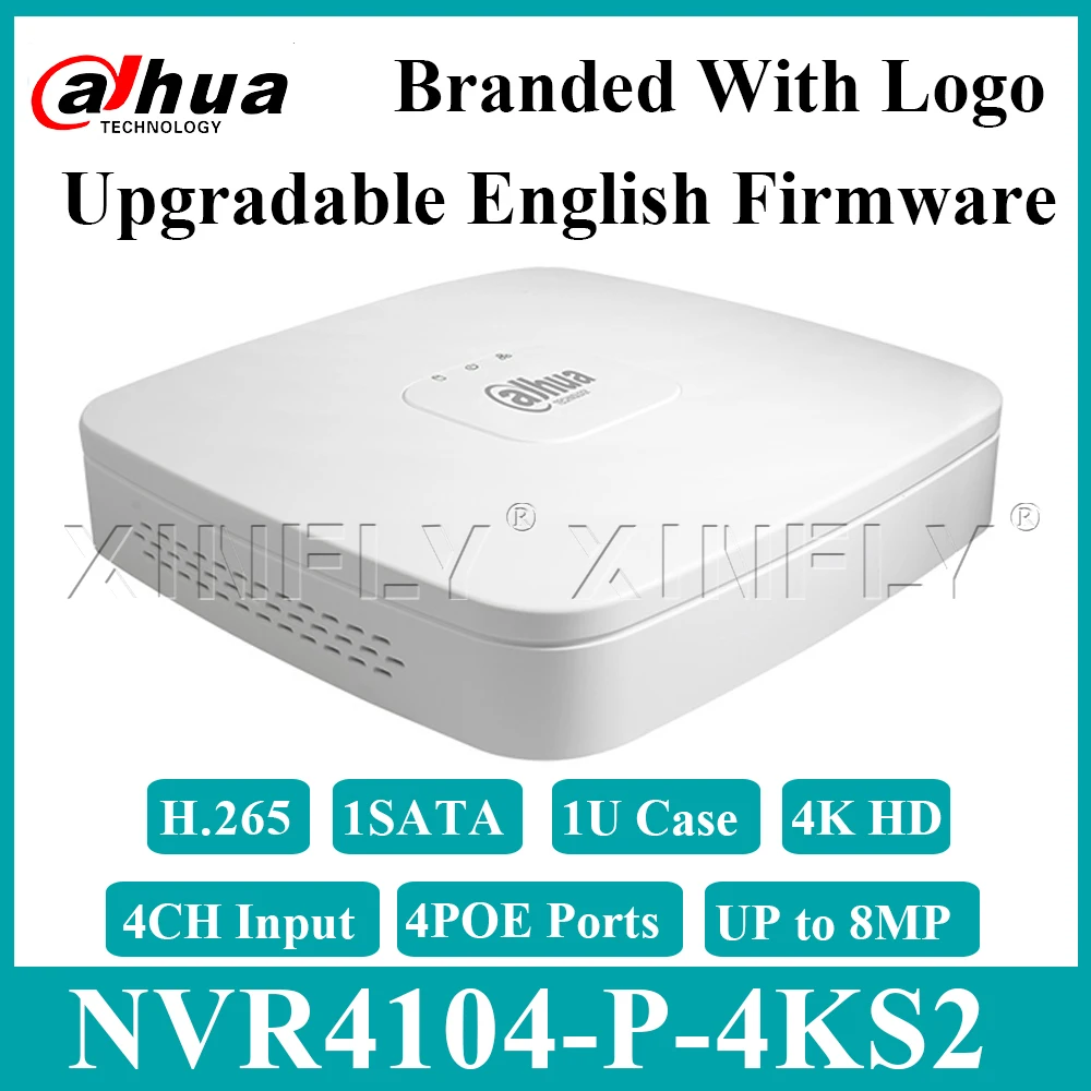 

Dahua оригинальный NVR4104-P-4KS2 сетевой видеорегистратор жесткий диск Smart 4CH 1U 4POE 4K & H.265 Lite замена NVR4104-4KS2