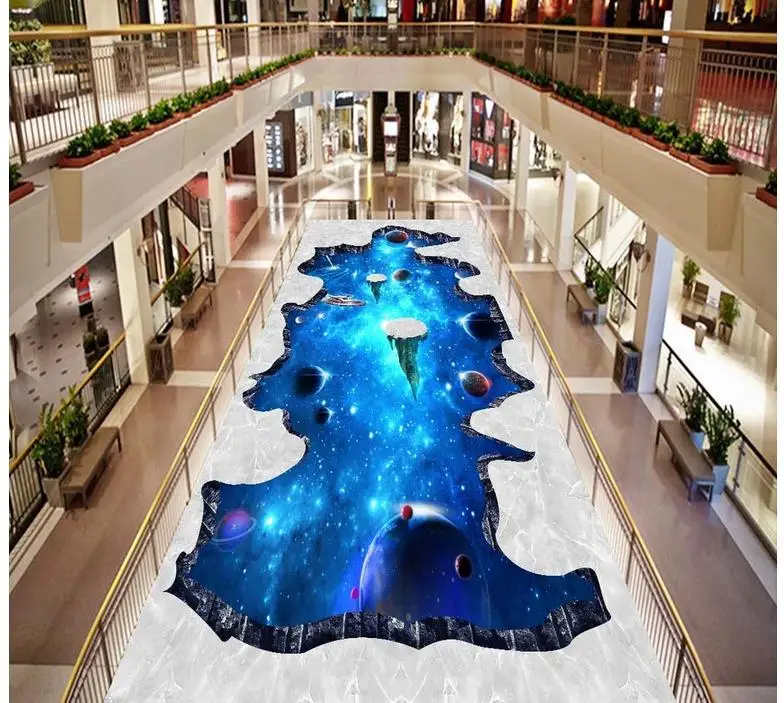 3D обои с изображением мира самоклеящиеся напольные из ПВХ водопада украшение для