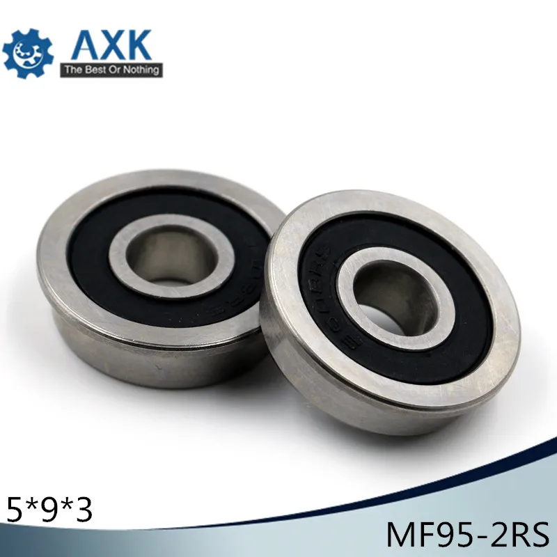 MF95 2RS подшипник 5x9x3 мм (10 шт.) ABEC 1 Миниатюрный фланцевый MF95RS упорные шариковые