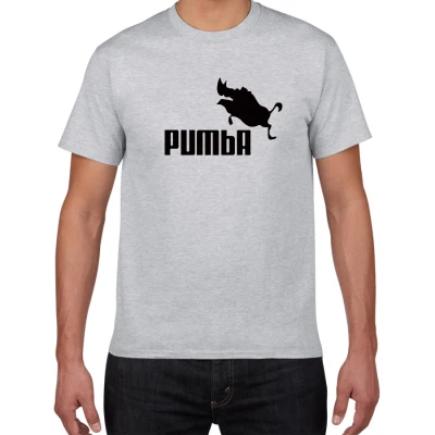 03 grey Забавная футболка, милые футболки homme Pumba/Pira, мужские хлопковые топы с короткими рукавами, крутая футболка, летний Трикотажный костюм, футболка для мужчин - Цвет: 03 grey
