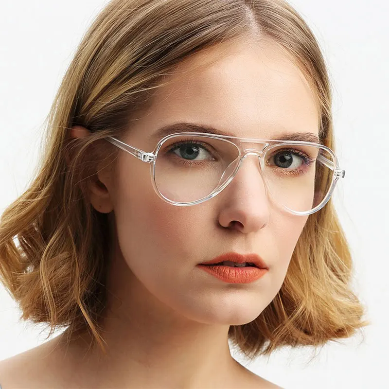 Новые пластиковые пилота солнцезащитные очки Женская оправа для очков ретро