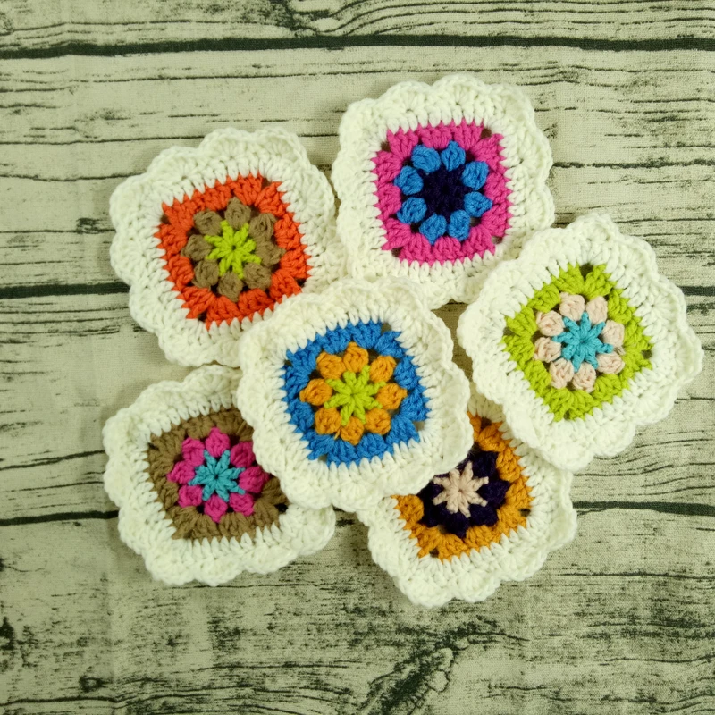 Ностальгическая ручная работа вязание крючком Doilies DIY чашка коврик настольная