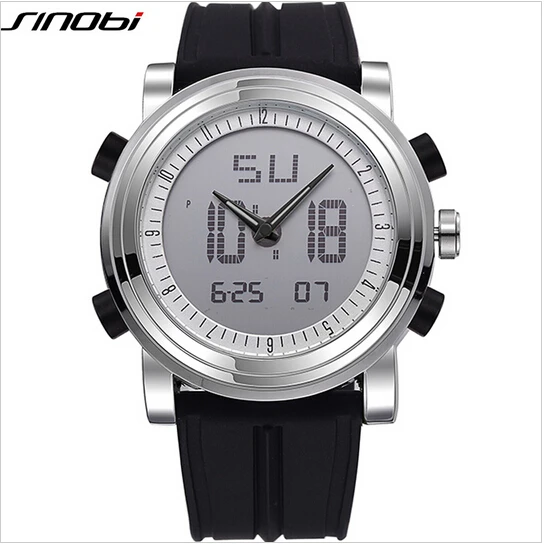 SINOBI Fashion Dual Display Sport Watch Men Waterproof Quartz Digital Men's LED Clock relogio masculino reloj hombre |