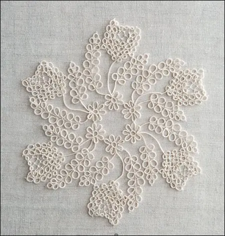 Tatting кружева красивые работы большой коллекции Вязание книга с плетеной знак