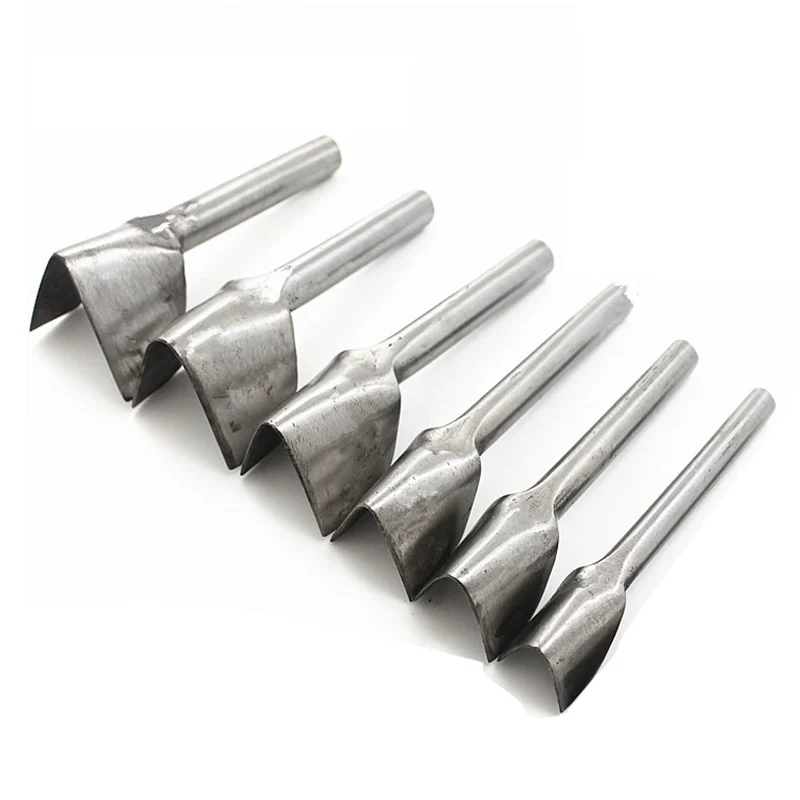 6 шт. стальной кожаный наполовину круглый резак v образная форма ремень кошелек