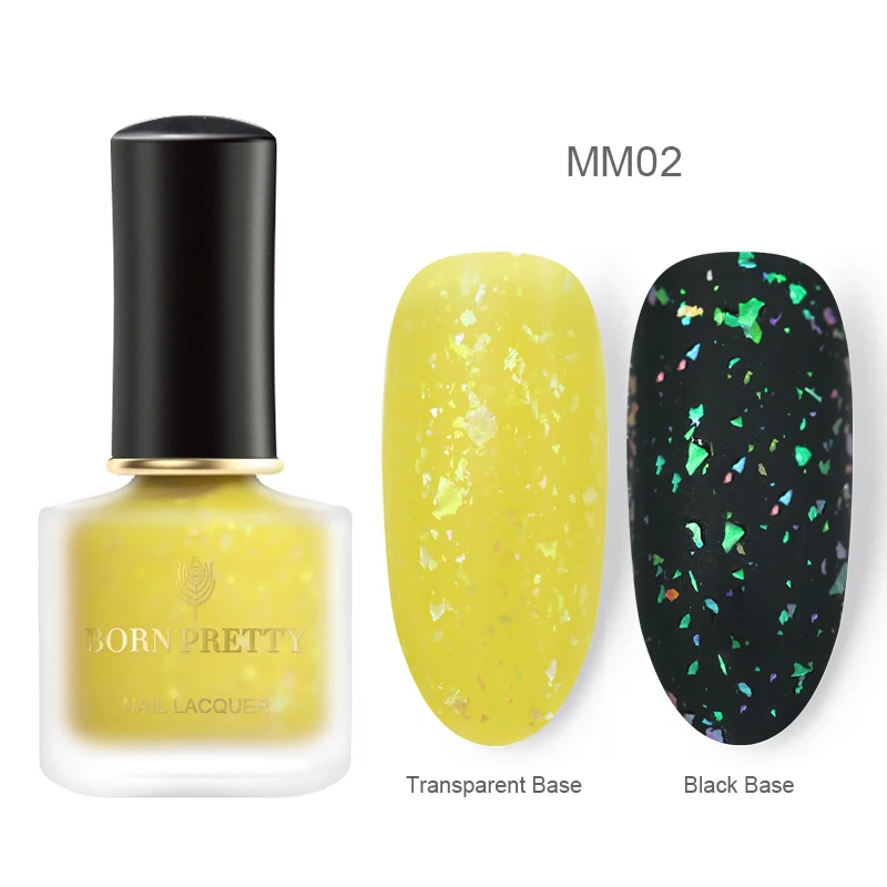 BP-MM02 BORN PRETTY 6 мл Matt Micas лак для ногтей нерегулярные блестки Зеленый Фиолетовый Желтый смешанные цвета блестящие, дизайн ногтей лак - Цвет: BP-MM02