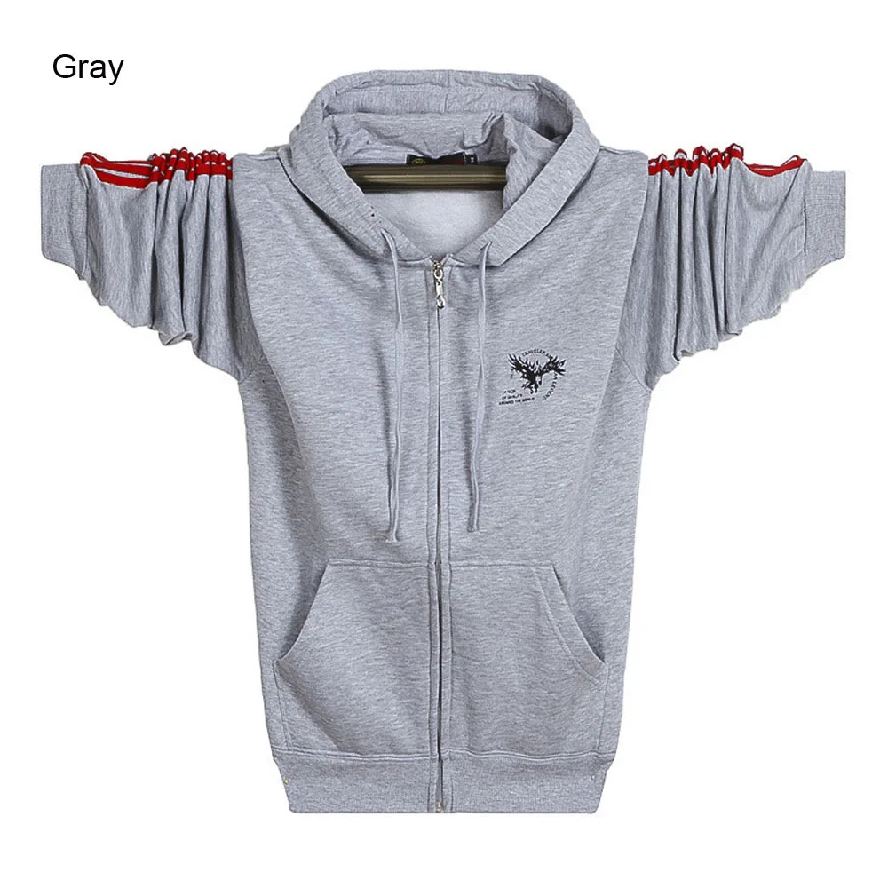 Fashion New Sport Men's Zip Sweatshirts Hoodies-men Hooded Velvet Warm Autumn Male Coat Long Sleeve Pocket Free Shipping | Мужская