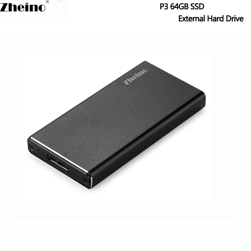 Zheino P3 USB3.0 64 ГБ SSD Портативный внешний жесткий диск Алюминий супер Скорость с mSATA