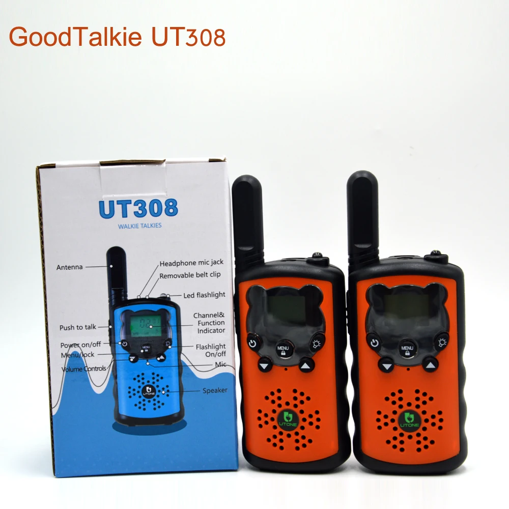 orange GoodTalkie UT308 большой дальности с подкладкой радио путешествия иди и болтай walkie talkie - Цвет: orange