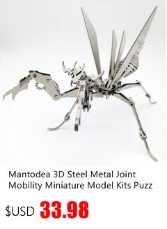 Metapod Dynastes 3D стальное металлическое соединение подвижность набор миниатюрных моделей головоломка игрушка Дети Развивающие хобби для мальчиков сплайсинг строительство