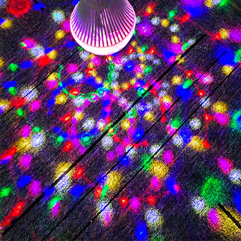 Foxanon RGB DMX LED сценический свет E27 5 Вт 9 Светодиодная лампа хрустальный шар KTV бар