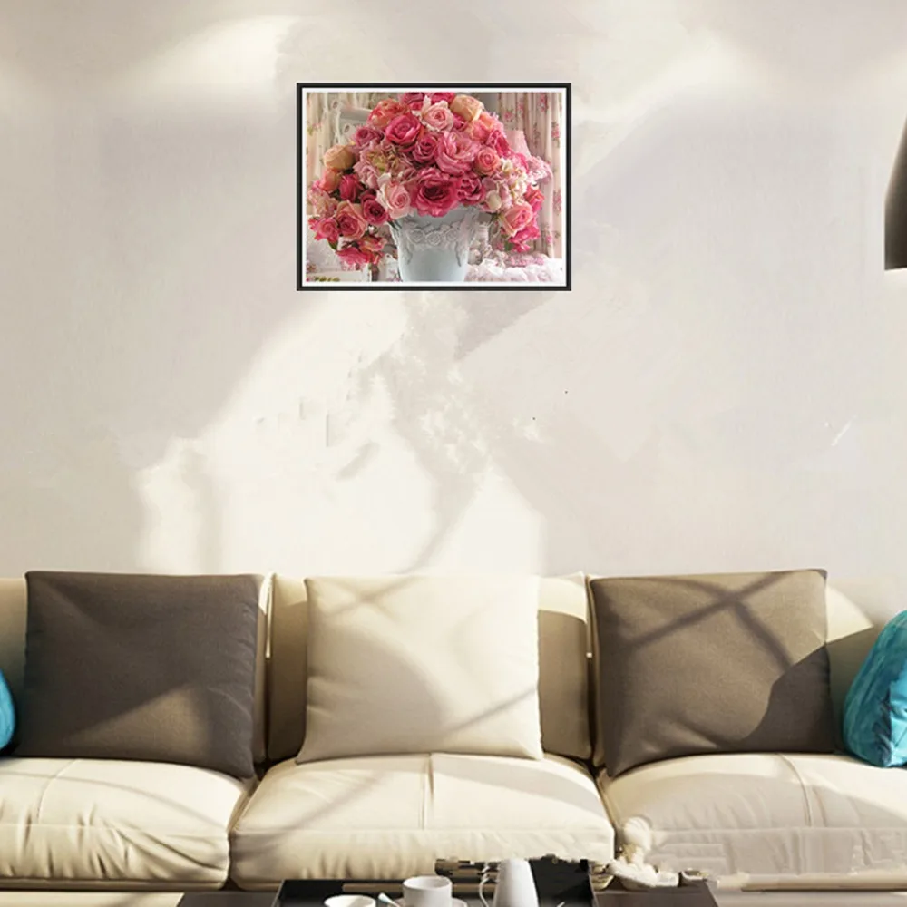 DIY 5D Diamond Painting Cross Stitch 2 Flower Mosaic&ampDiamond Embroidery&ampRound Full Pattern Rhinestone Kits For Needlework | Дом и сад