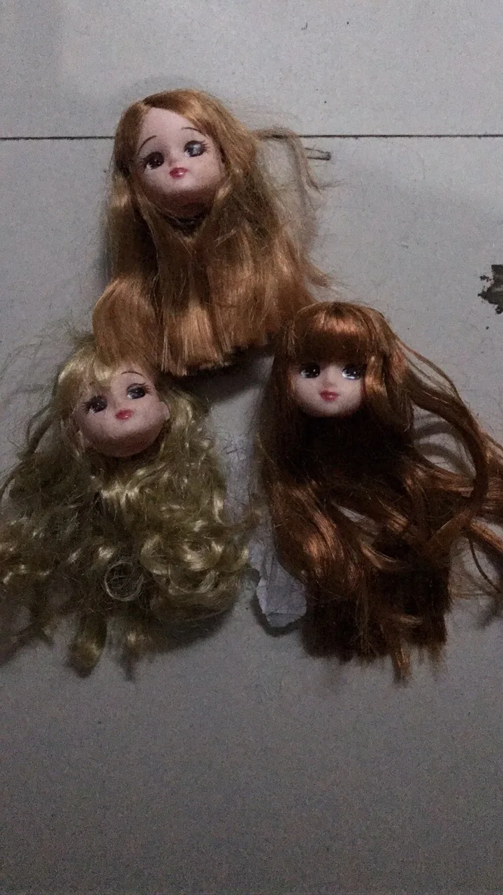 3pcs/set Licca Doll Head 1/6 DIY Birthday Gifts Mix-Style Dolls Bald Heads With Long Hairs Kids Play House Game Toy Figures | Игрушки и