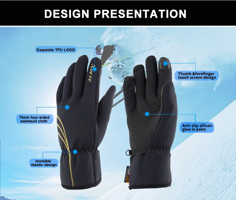 XUEYU водонепроницаемые перчатки для байкеров полный палец теплые перчатки противоскользящие мотокросса экран-Touch Racing Guante велосипедные перчатки FAN-11
