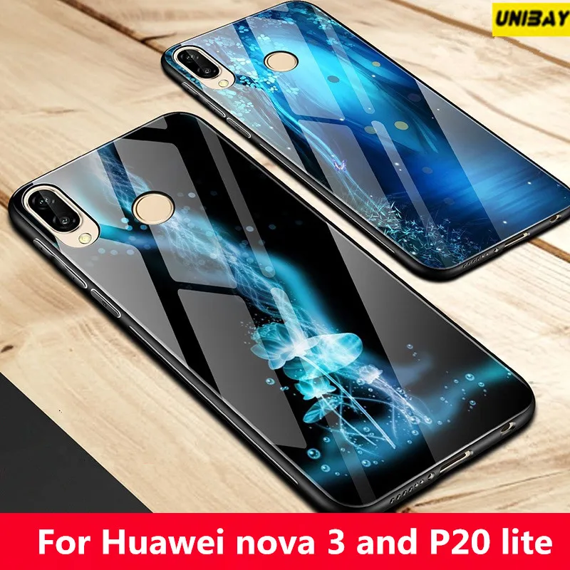 Huawei nova 3e чехол противоударный huawei P20 Lite случае 9 H закаленное Стекло задняя крышка