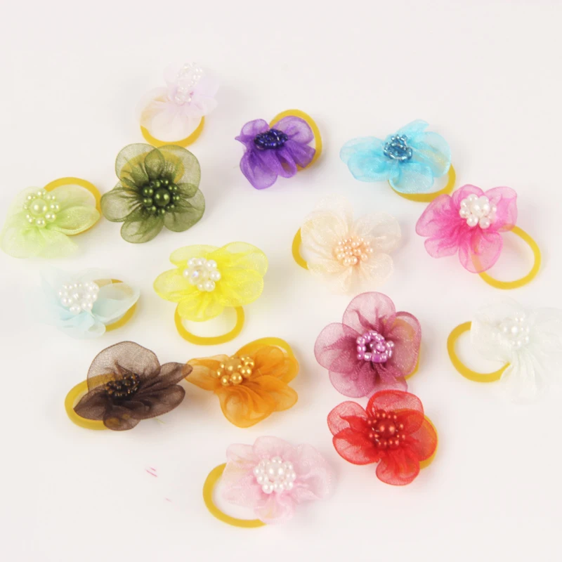 

pet flower Accessories mixed color Dog hair Clip pet grooming Dog ang Cat accessories pet supply 60pcs