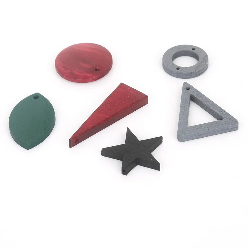 Лидер продаж деревянная подвеска в форме листа шириной 19 мм высотой 32 диафрагмой