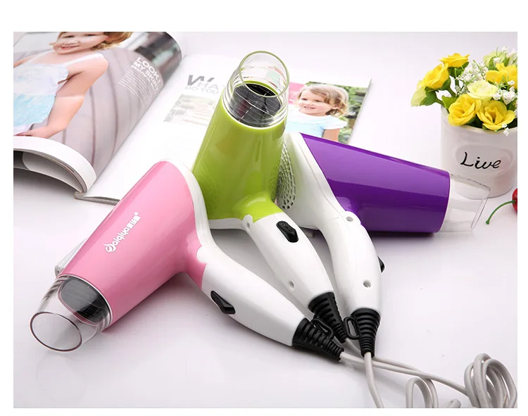 220V 800W household cute Low noise Mini 57 degree constant temperature dormitory good quality folding hair dryer student home | Бытовая