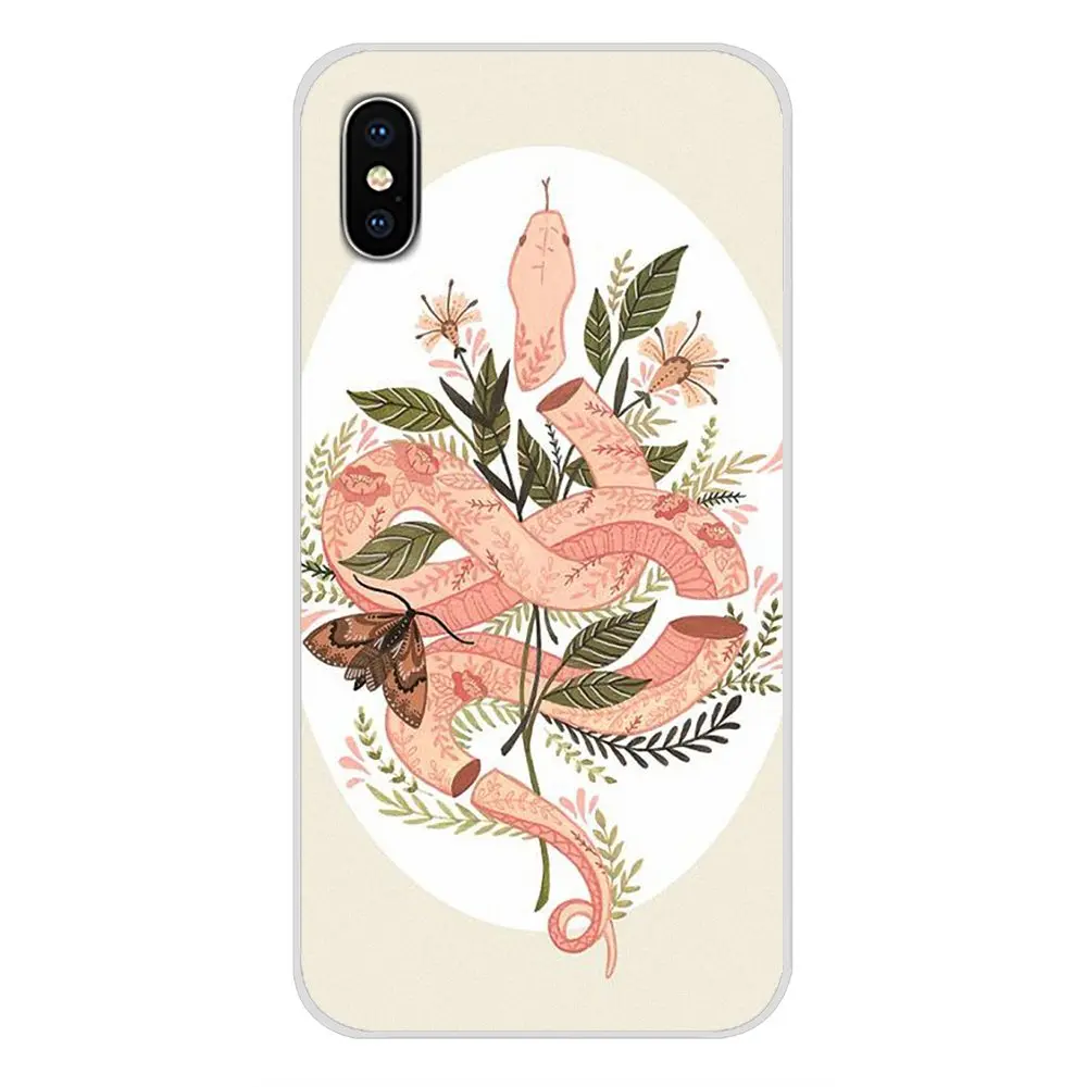 Животное змея и папоротник для Samsung Galaxy A5 A6S A7 A8 A9S Star J4 J6 J7 J8 Prime Plus 2018 аксессуары