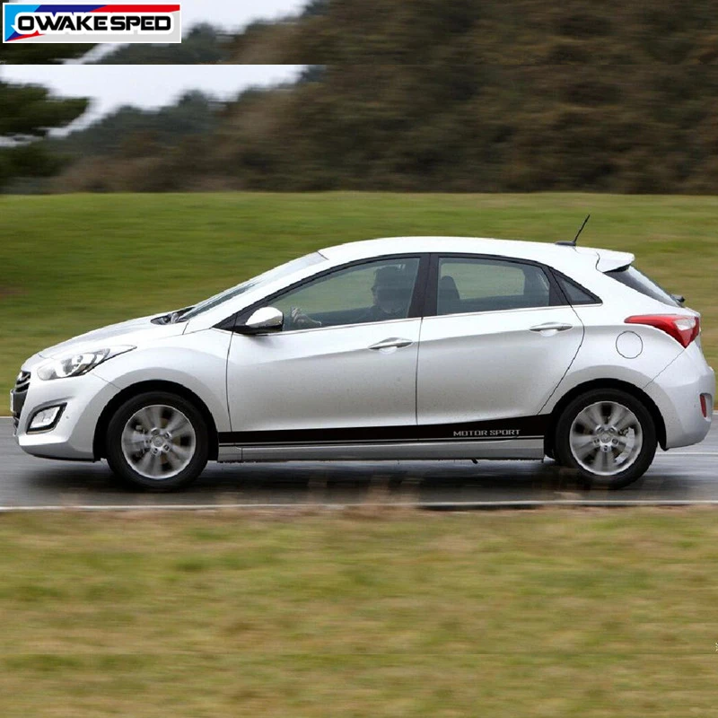 Полоска для автоспорта Hyundai i30 наклейка на дверь боковую юбку Стайлинг кузова