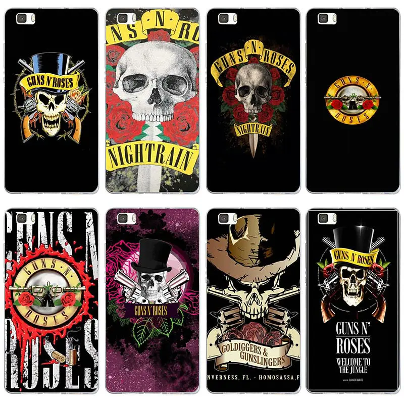 Чехол для телефона Camiseta Guns n Roses из мягкого ТПУ силикона с логотипом Huawei P8 P9 P10 P20 P30