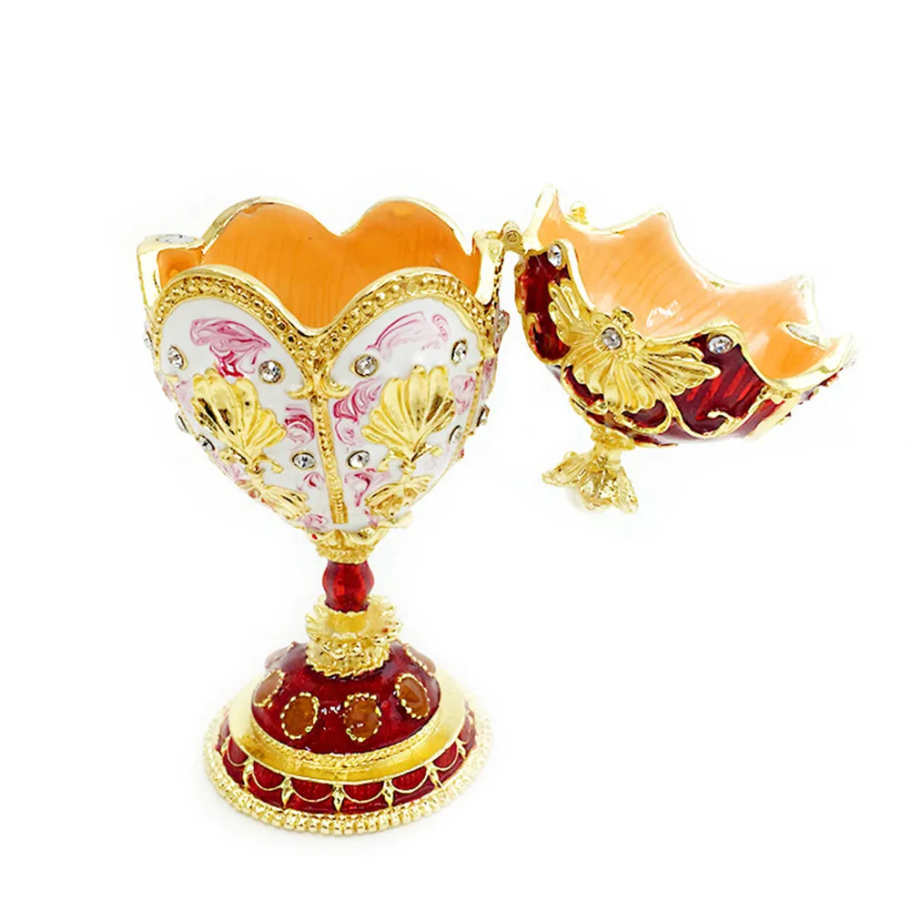 Автомобиль орнамент Faberge красный ювелирный брелок коробка для хранения ювелирных изделий и колец пасхальное яйцо русская свадьба кольцо чехол день рождения Рождественский подарок для жены