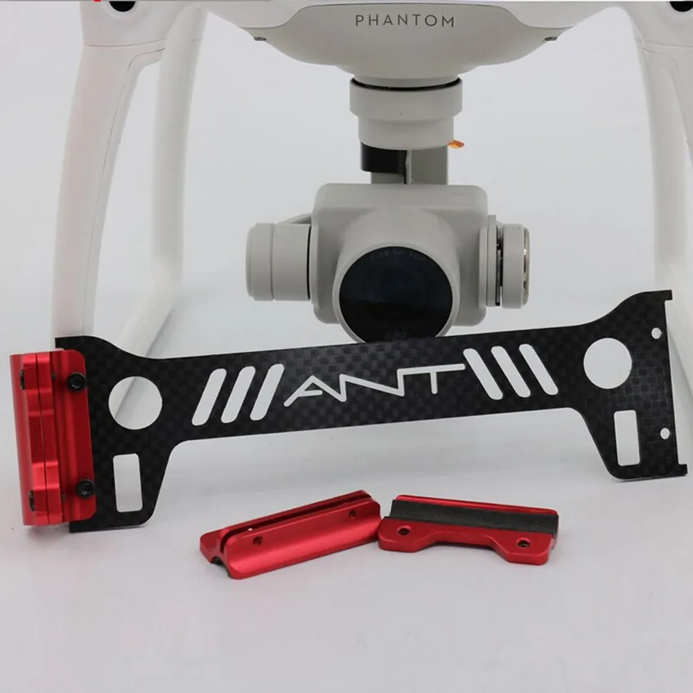 2017 карбоновая защита для DJI Phantom 4 посадки Алюминиевый зажим крепления безопаснее
