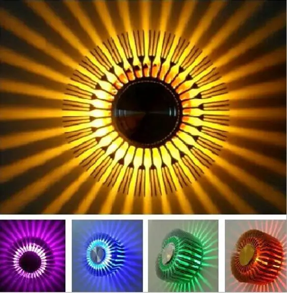 Креативная простая светодиодная настенная лампа RGB Подсолнухи подходит для
