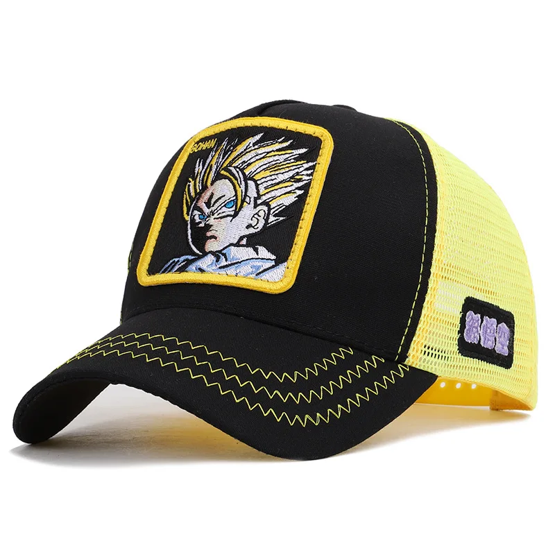 Новый бренд Dragon Ball Z Goku VEGETA MAJIN Snapback Бейсболка мужские женские в стиле хип хоп - Фото №1