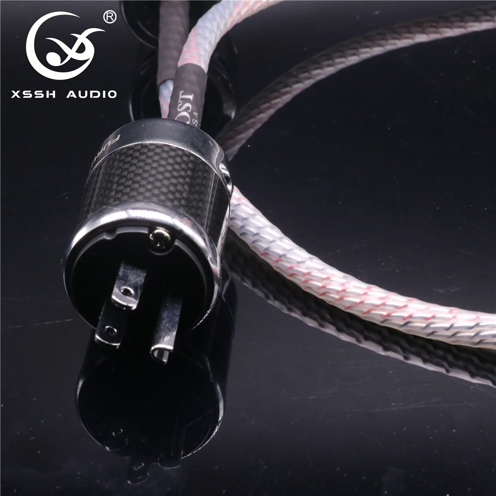 Hi Fi XSSH Audio YIVO 10 мм 9 ядер 16AWG ЕС США IEC FI50 и FI50M мама папа разъем питания переменного