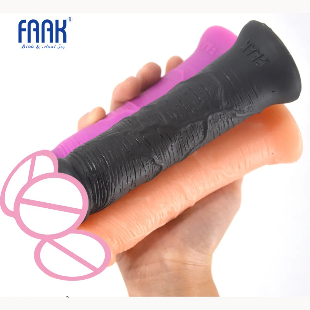 Реалистичный фаллоимитатор FAAK искусственный анальный на присоске пенис член