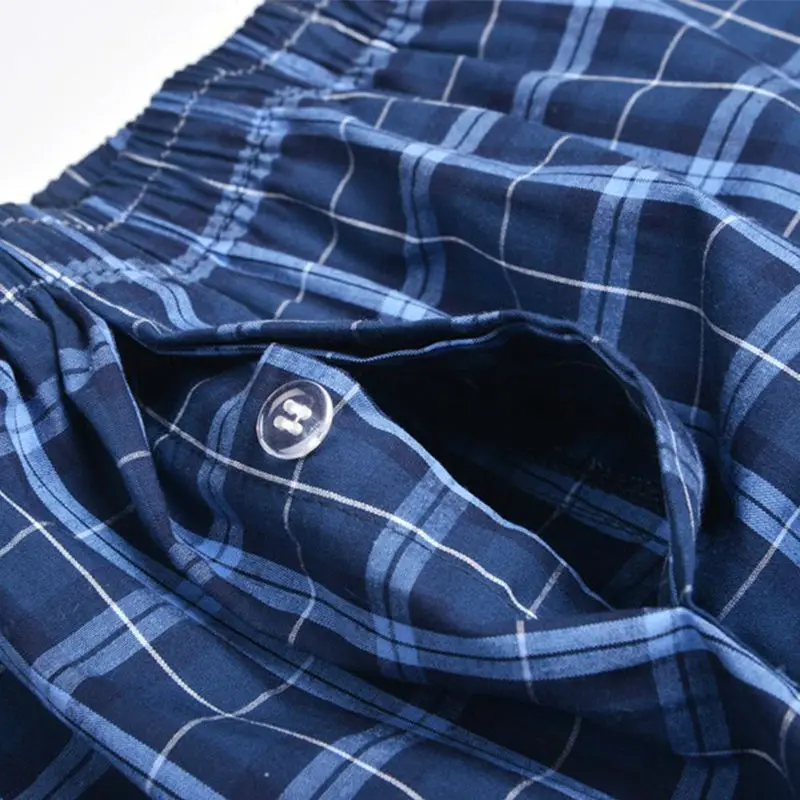 Боксеры мужские короткие дышащее нижнее белье хлопковые трусы в клетку