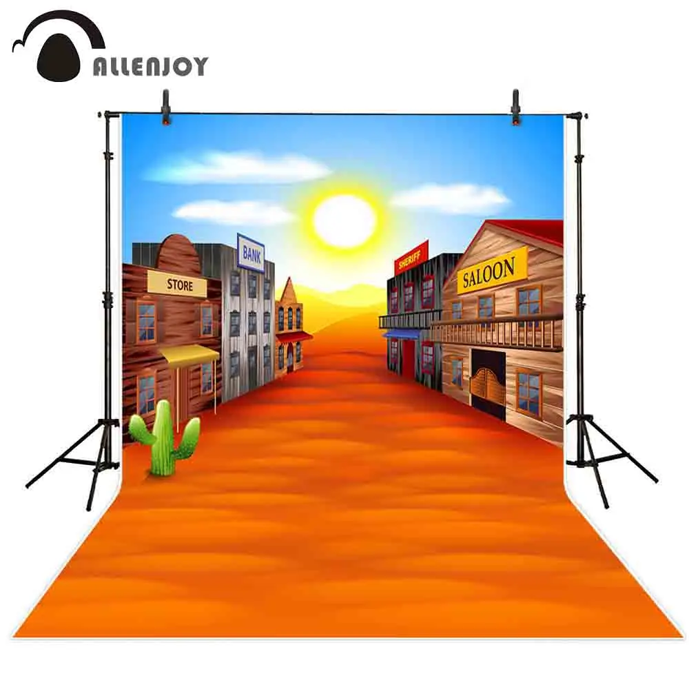 

Allenjoy фон для фотосессии западный ковбой деревянный дом кактус задний фон пустыня фотосессия профессиональная доска фотобудка