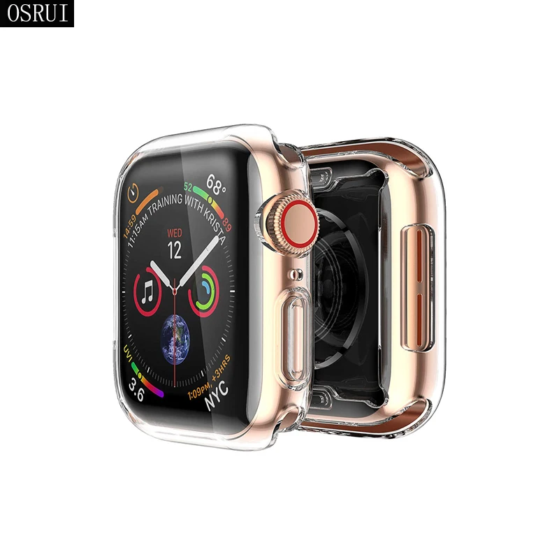 Чехол для часов Apple Watch band 44 мм 40 мм 42 мм 38 мм мягкий силиконовый защитный чехол Apple Watch 4 5 чехол Аксессуары iwatch 4/3/2
