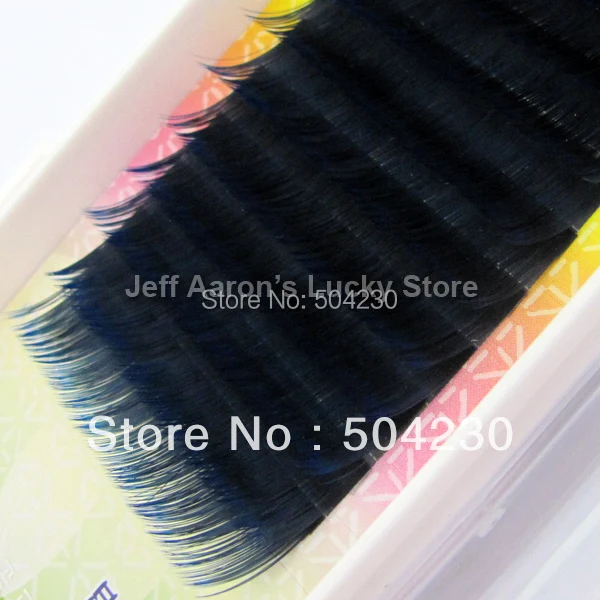 Модные 4 лотка темно синие красочные индивидуальные норковые накладные ресницы