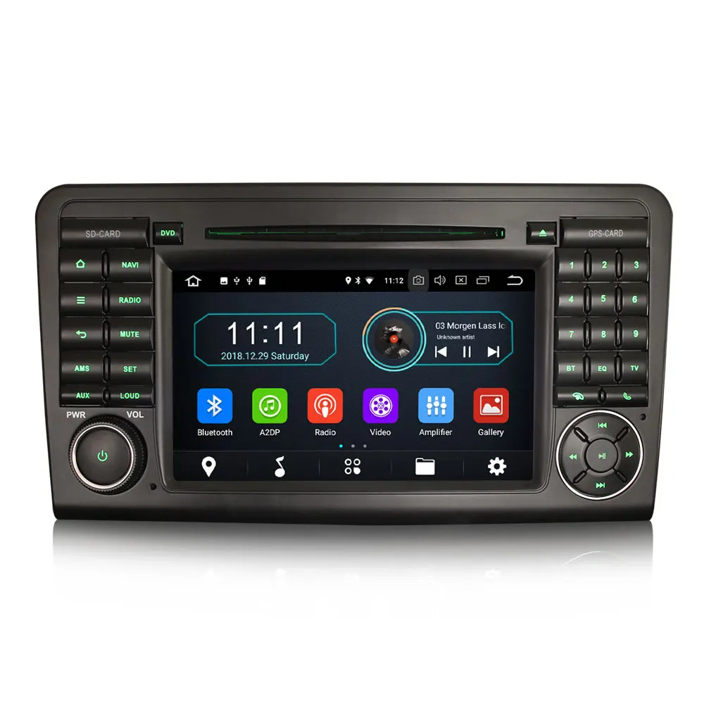 Erisin ES3961L авто 7 'ƈ Din Android 8 1 Автомобильный DVD плеер для Mercedes ML/GL Class W164 X164 gps