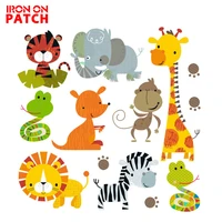 cute small animal hedgehog patch iron on sticker quality handmade heat transfer for diy children baby clothing giraffe patch