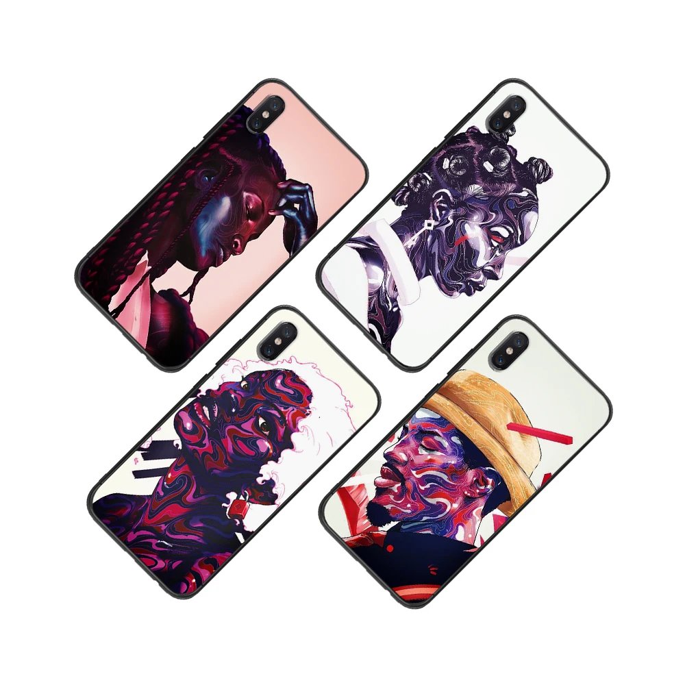 Black African art trend girl illustration For Xiaomi Redmi Note 5 S2 7 Plus 6 3 3S Pro 4A 4X 5A 6A Prime Case Mi 9 8 RG Lite | Мобильные