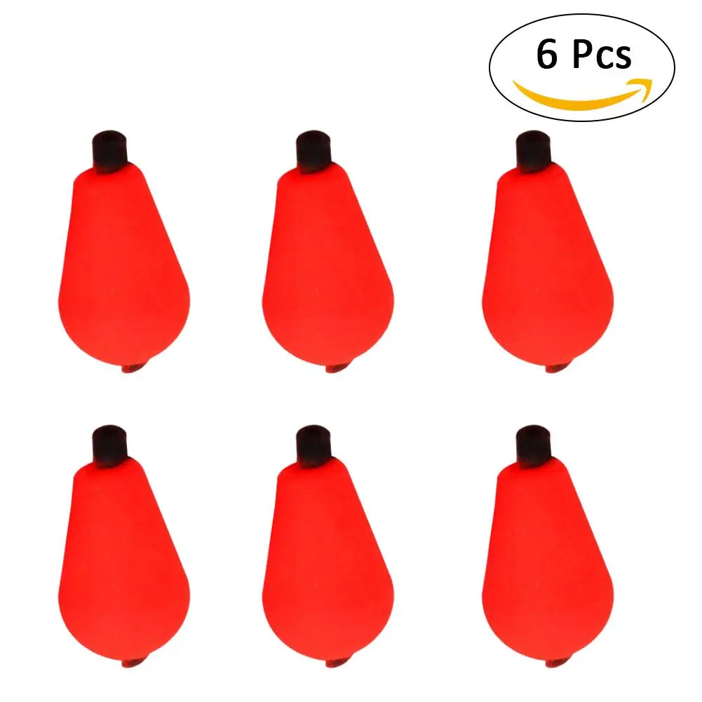 A Red 6PCS 6 шт. в наборе каплевидный поплавок, индикатор удара, буй, аксессуары для ловли нахлыстом, маленький и изысканный, легко носить с собой - Цвет: A Red 6PCS